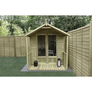 Forest Garden Oakley 6 x 6ft Overlap Apex Summerhouse with Base & Assembly