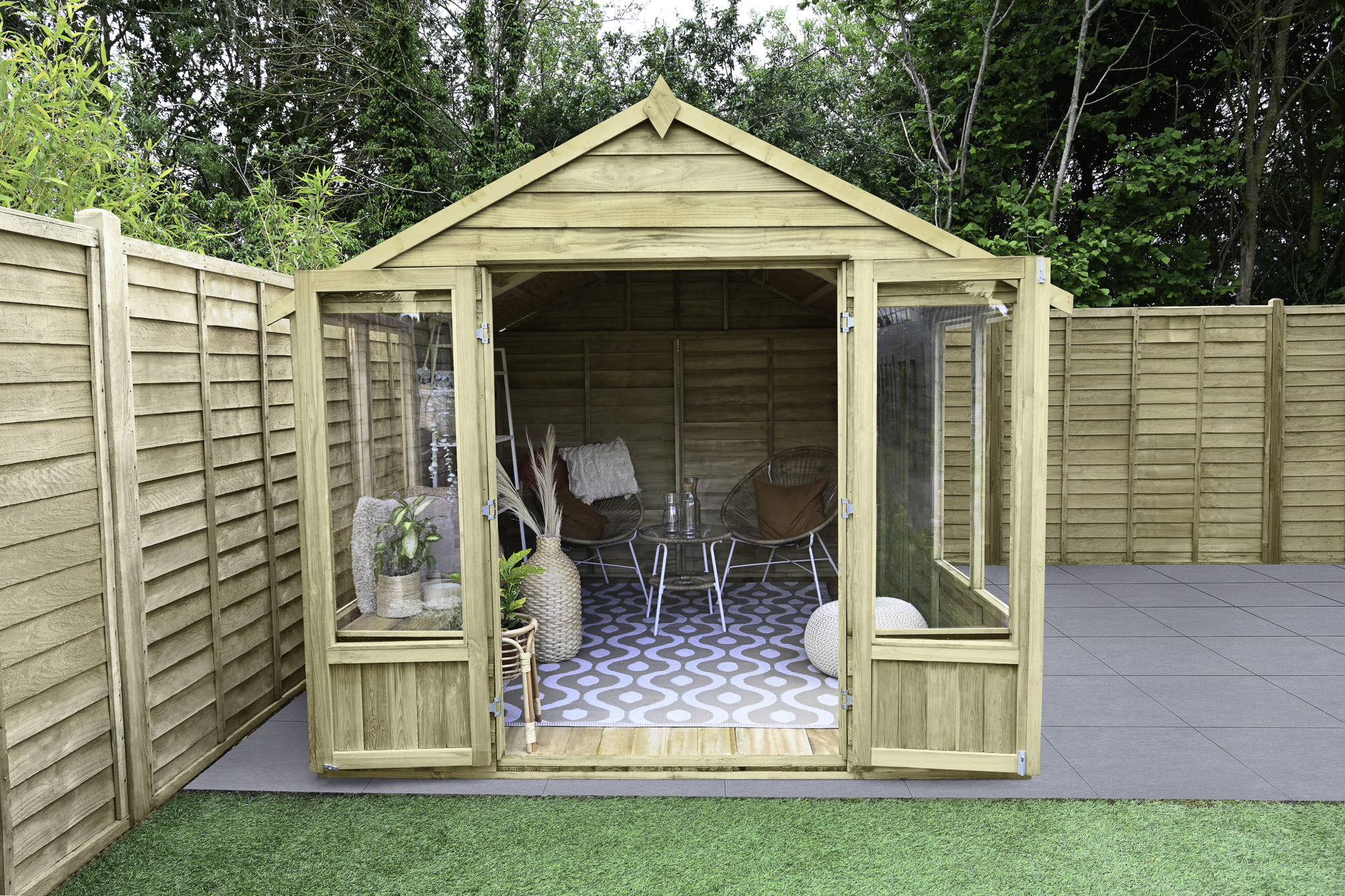 Image of Forest Garden Oakley 8 x 10ft Overlap Apex Summerhouse with Assembly