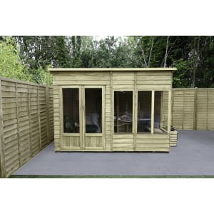 Image of Forest Garden Oakley 10 x 6ft Overlap Pent Summerhouse with Assembly