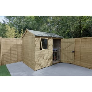 Image of Forest Garden Timberdale 8 x 6ft Reverse Apex Shed with Assembly