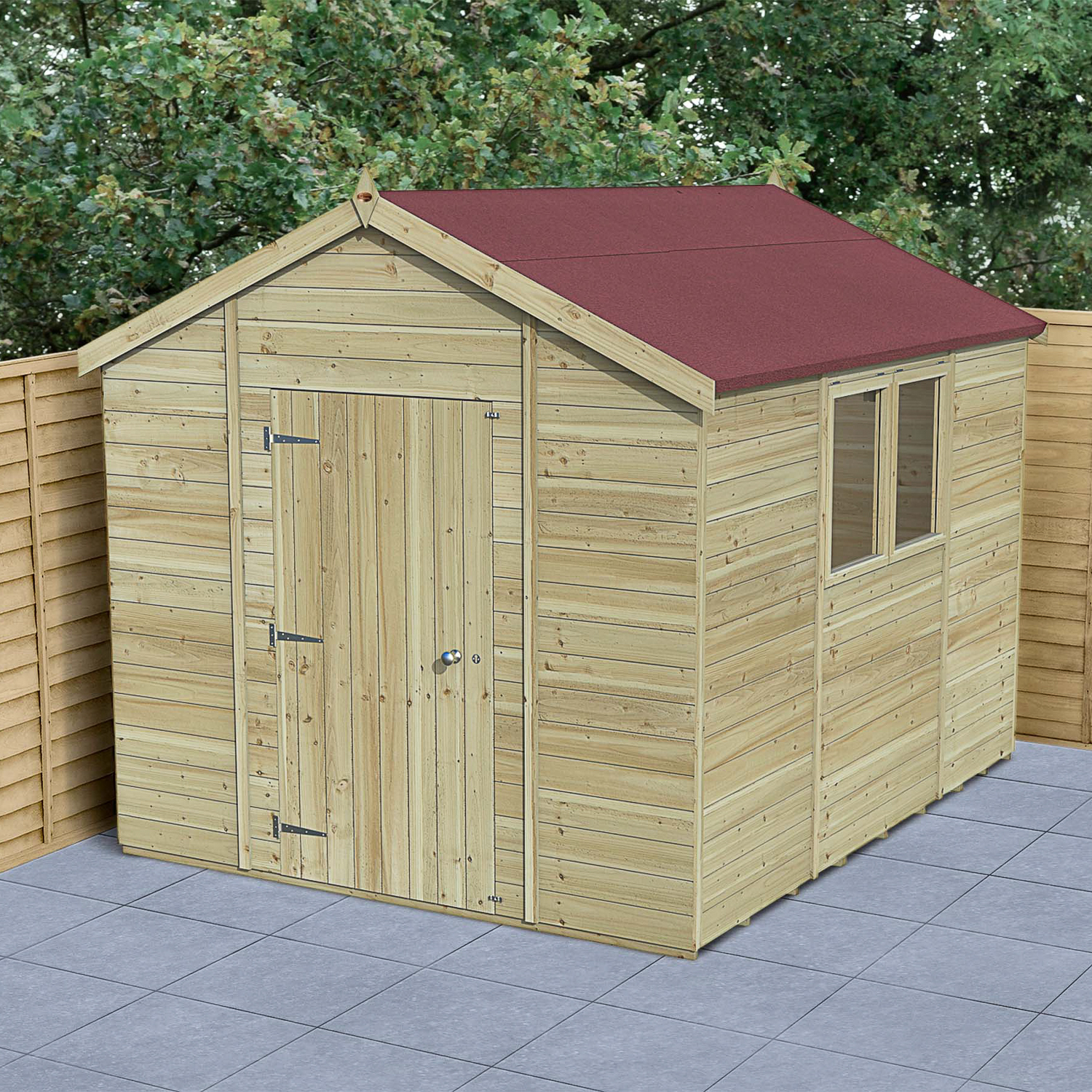 Forest Garden Timberdale 10 x 8ft Apex Shed with Base