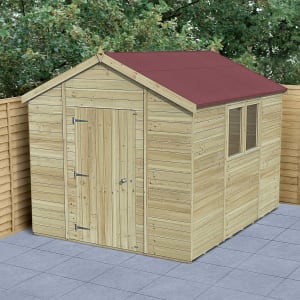 Image of Forest Garden Timberdale 10 x 8ft Apex Shed with Base & Assembly