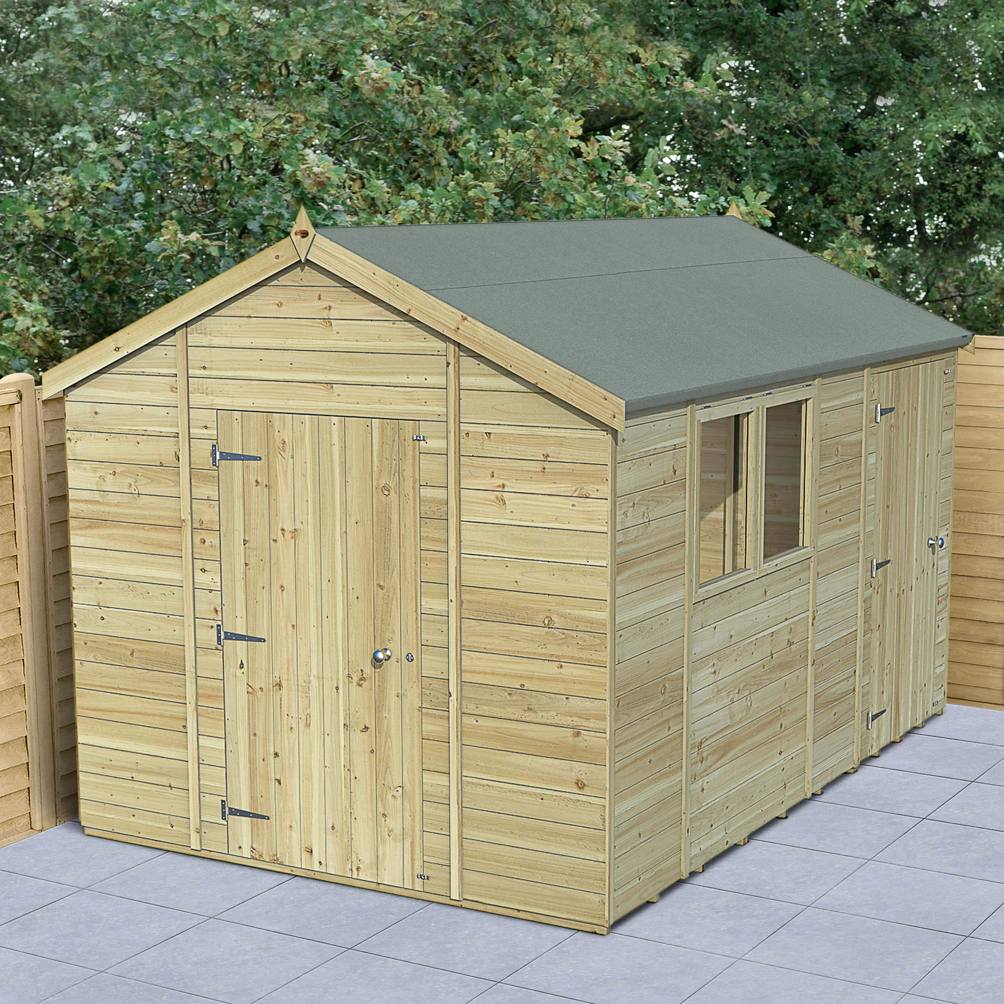 Forest Garden Timberdale Apex Shed Combo - 12 x 8ft