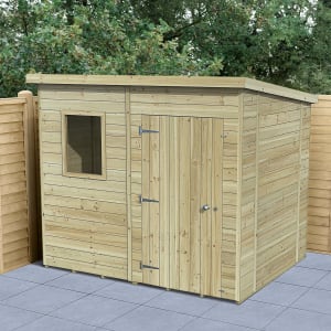 Forest Garden Timberdale 8 x 6ft Pent Shed with Base