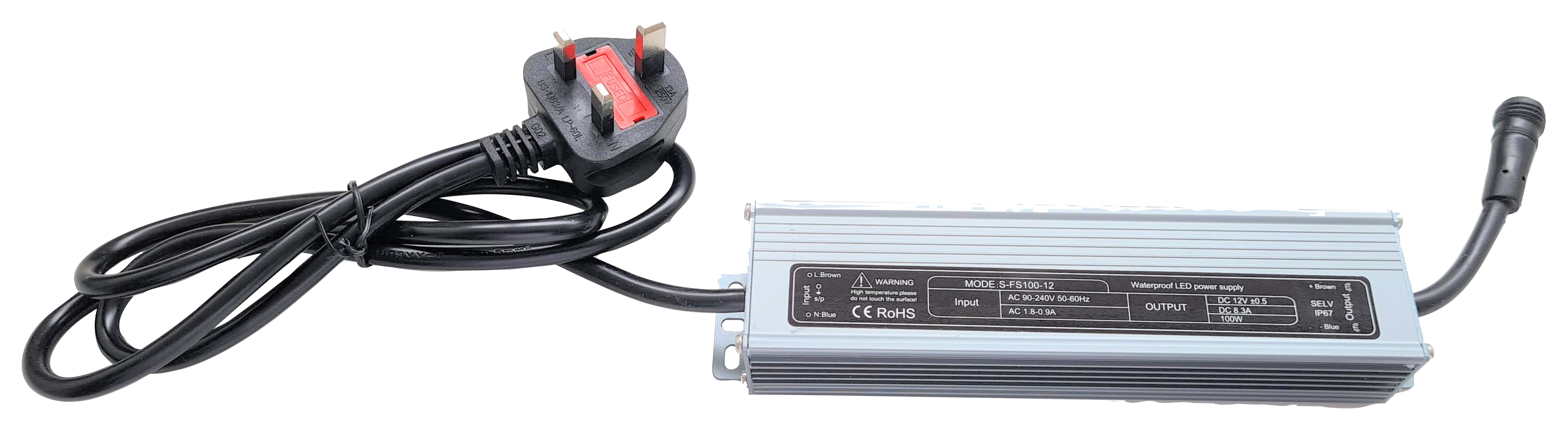 Image of Ellumiere 100W Outdoor Transformer - 240VAC to 12VDC 8.3A