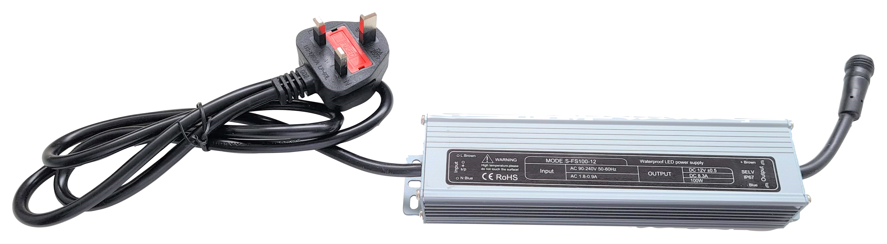 Ellumiere 100W Outdoor Transformer - 240VAC to 12VDC 8.3A