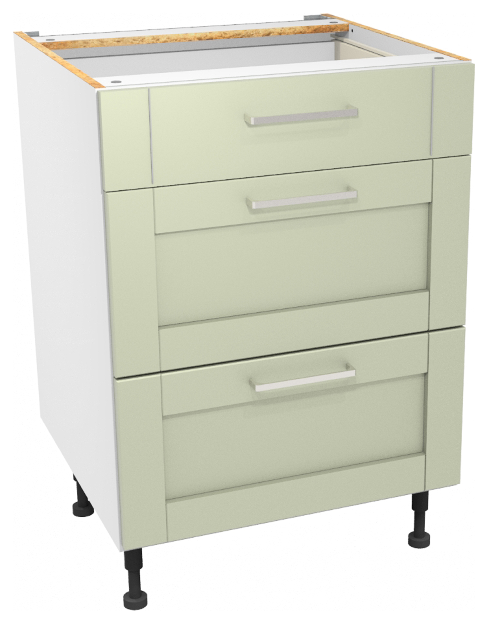 Image of Wickes Ohio Sage Shaker Drawer Unit - 600mm