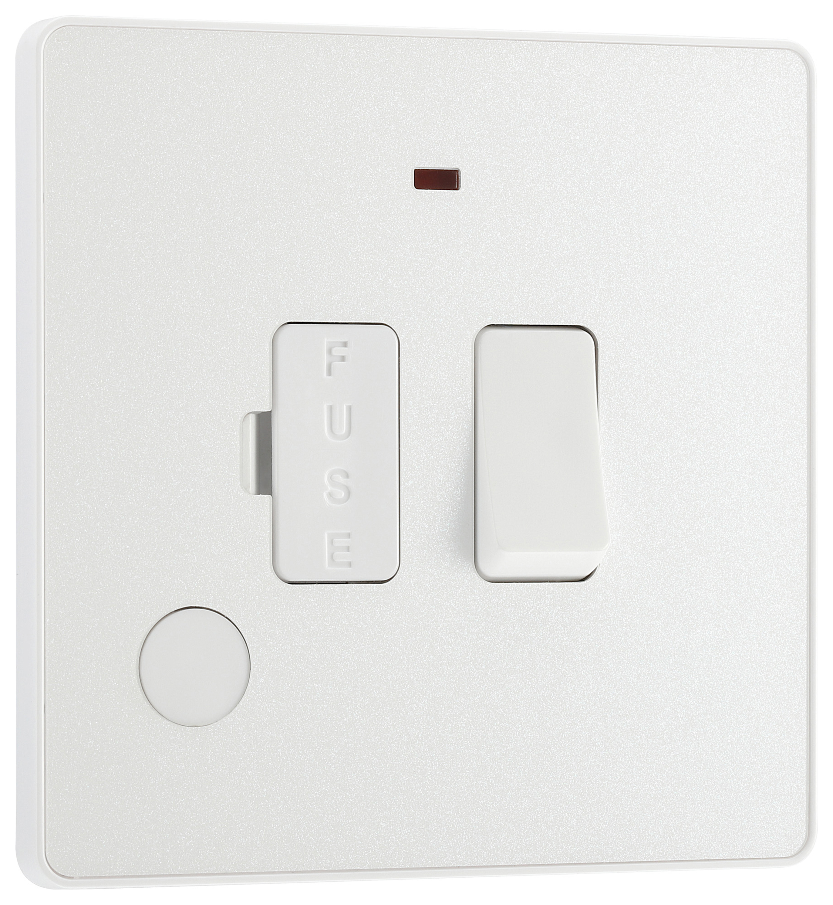 BG Evolve 13A Switched Fused Connection Unit with Power LED Indicator & Flex Outlet - Pearlescent White