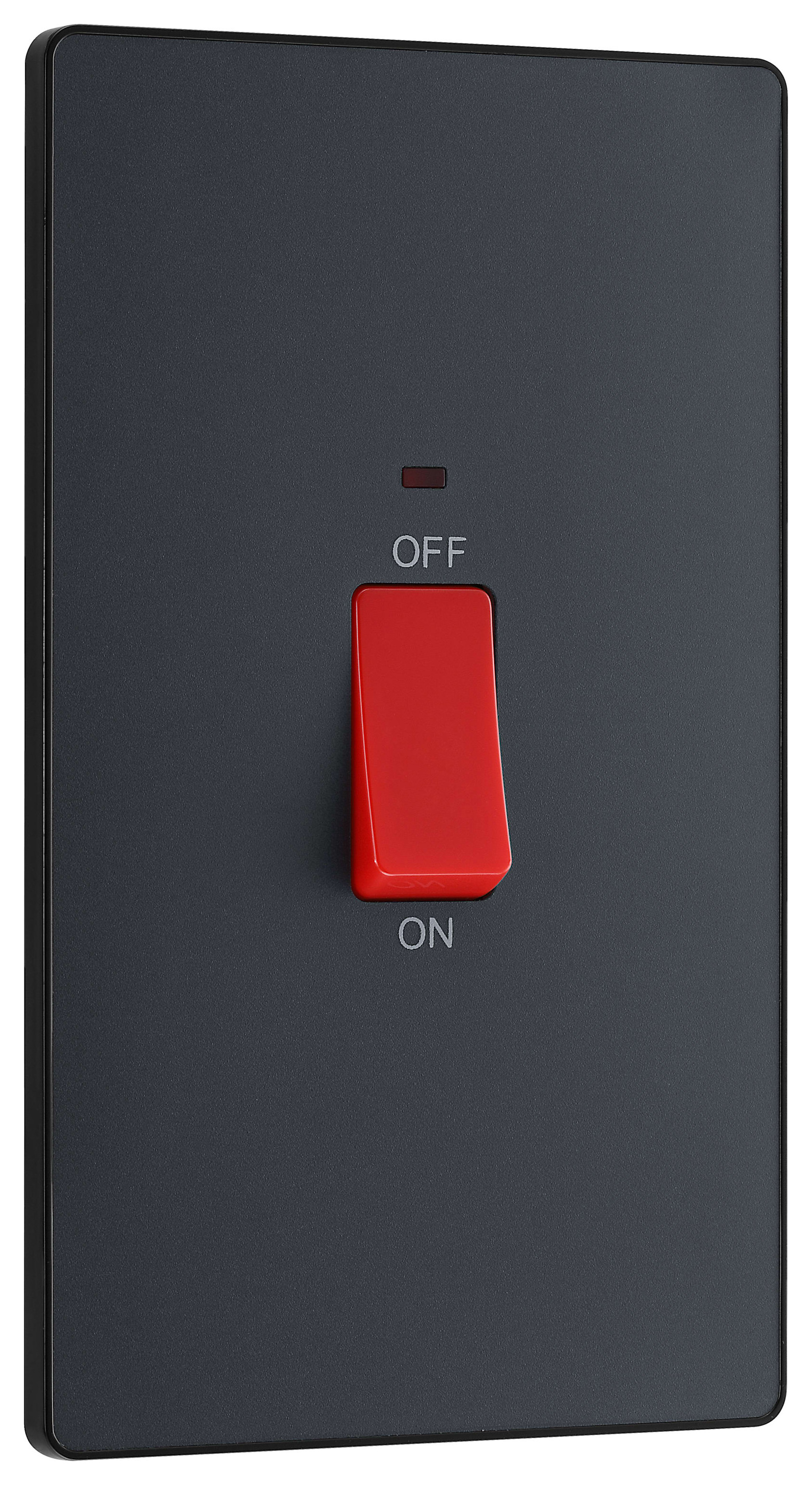 BG Evolve 45A Rectangular Cooker Control Unit Switch - Matt Grey