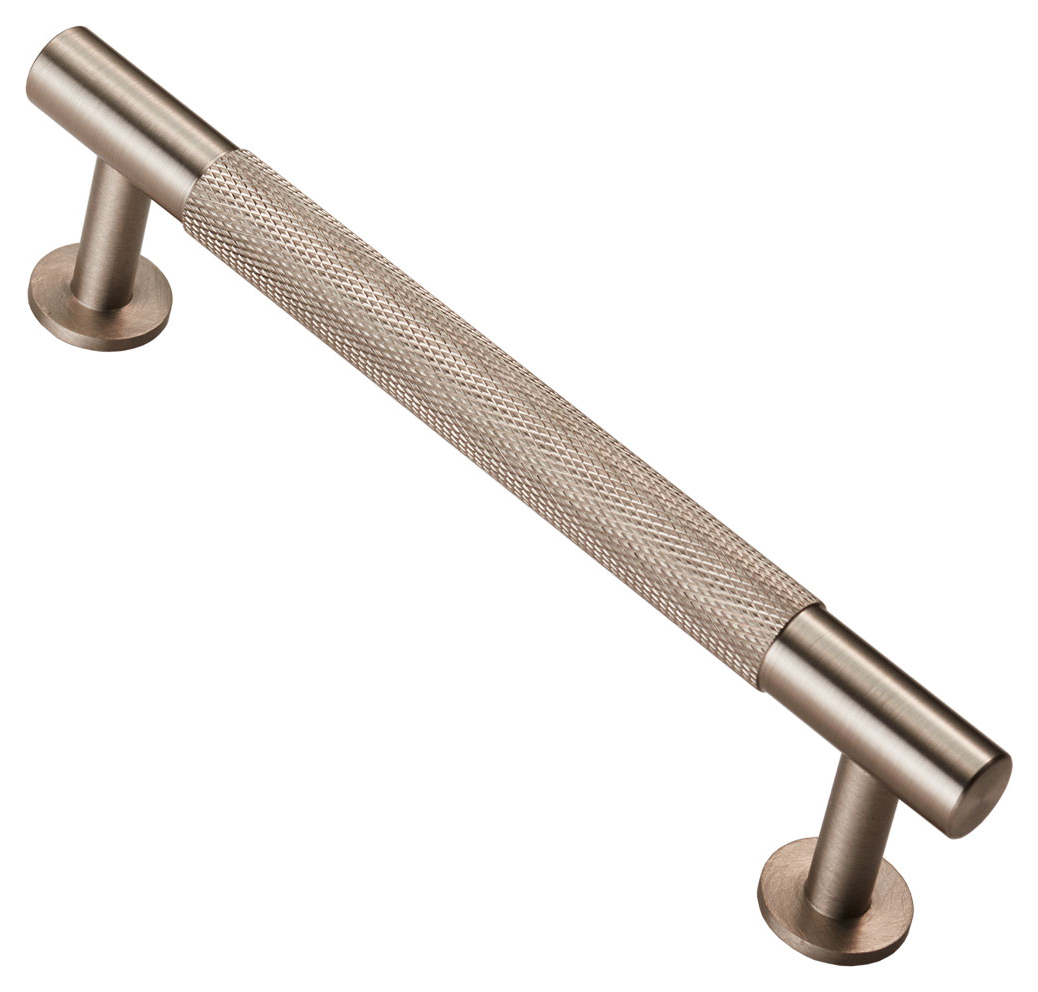 Carlisle Brass FTD700BSN Knurled Cabinet Pull Handle - 128mm - Satin Nickel