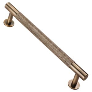 Image of Carlisle Brass FTD700CAB Knurled Cabinet Pull Handle - 160mm - Antique Brass