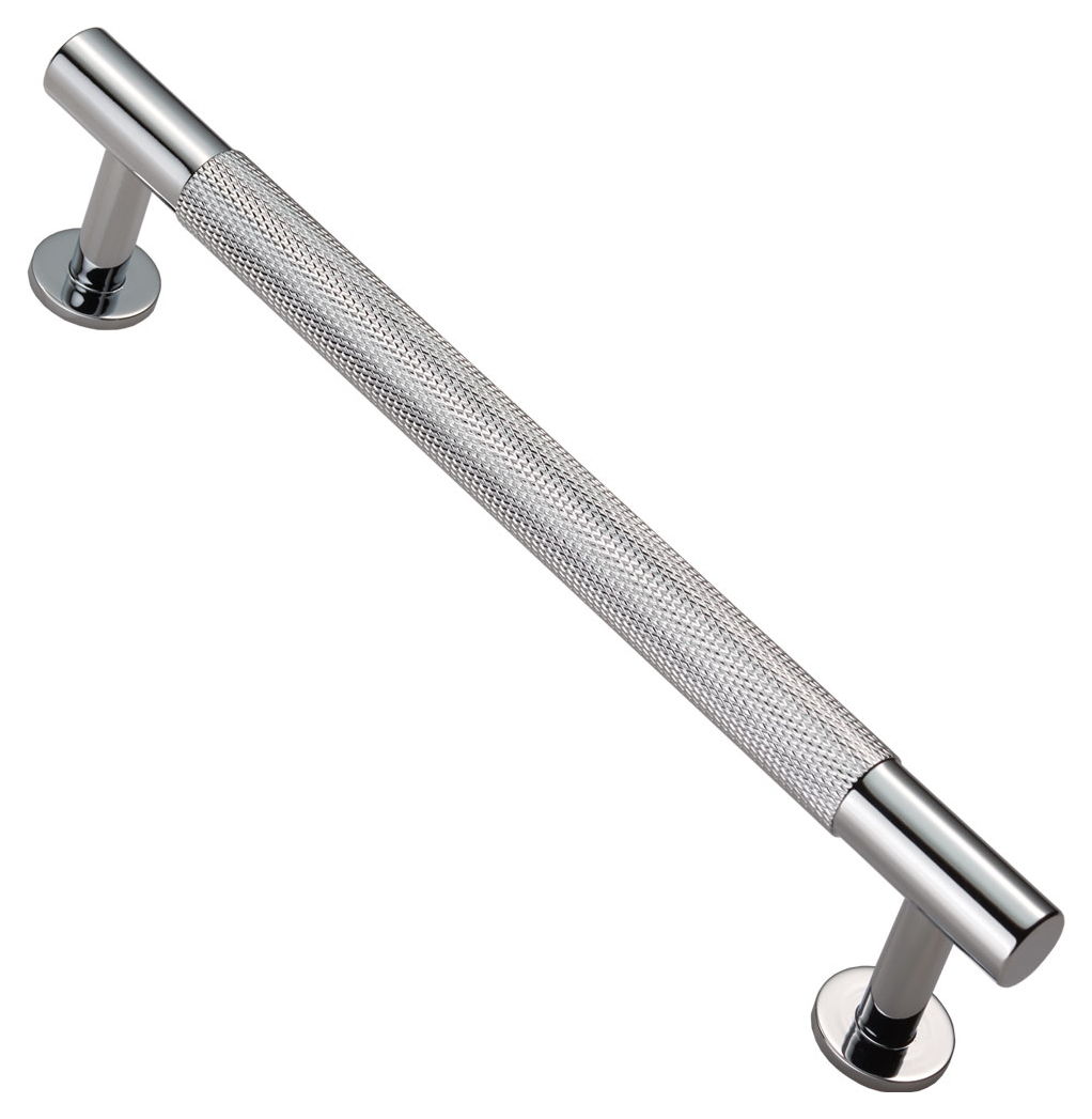 Image of Carlisle Brass FTD700CCP Knurled Cabinet Pull Handle - 160mm - Polished Chrome