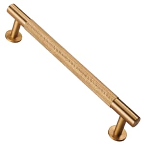 Image of Carlisle Brass FTD700CSB Knurled Cabinet Pull Handle - 160mm - Satin Brass