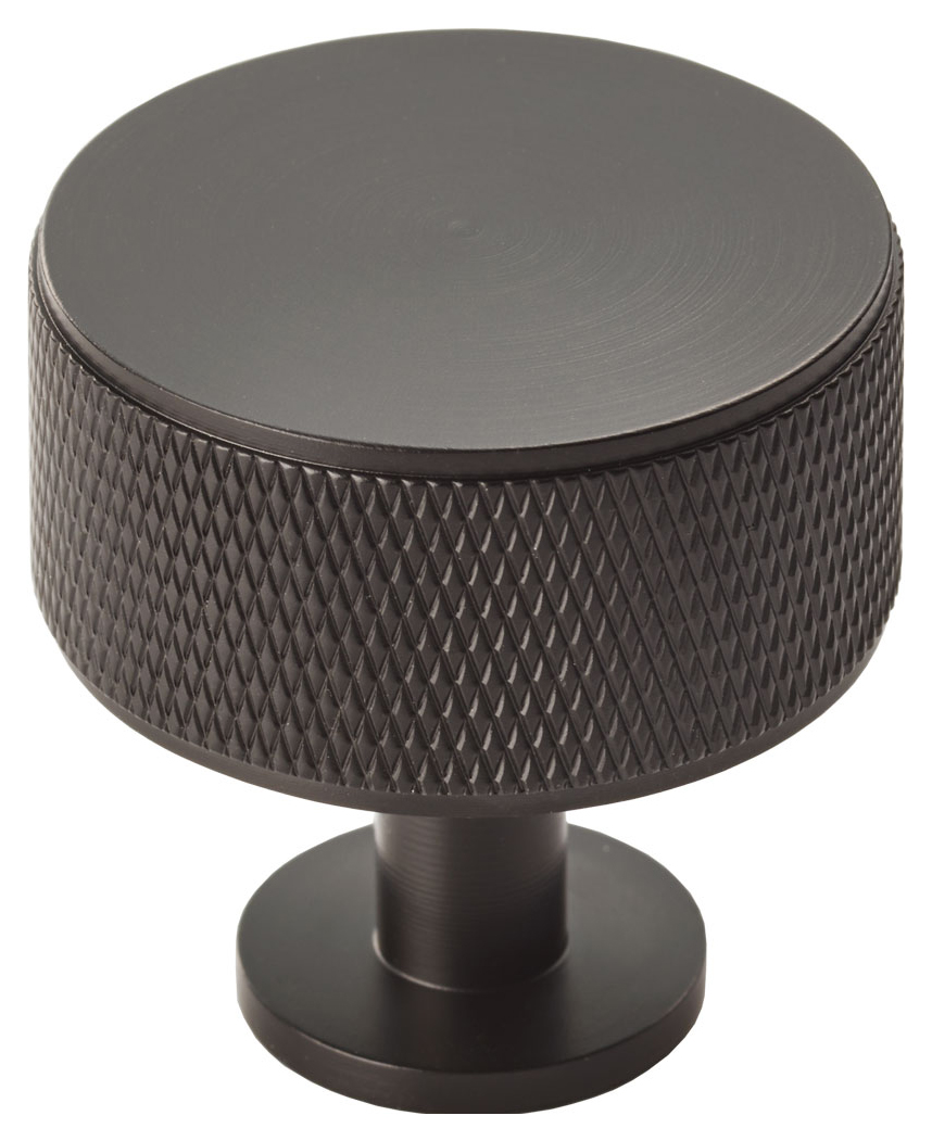 Image of Carlisle Brass FTD703MB Knurled Cabinet Radio Knob - Matt Black