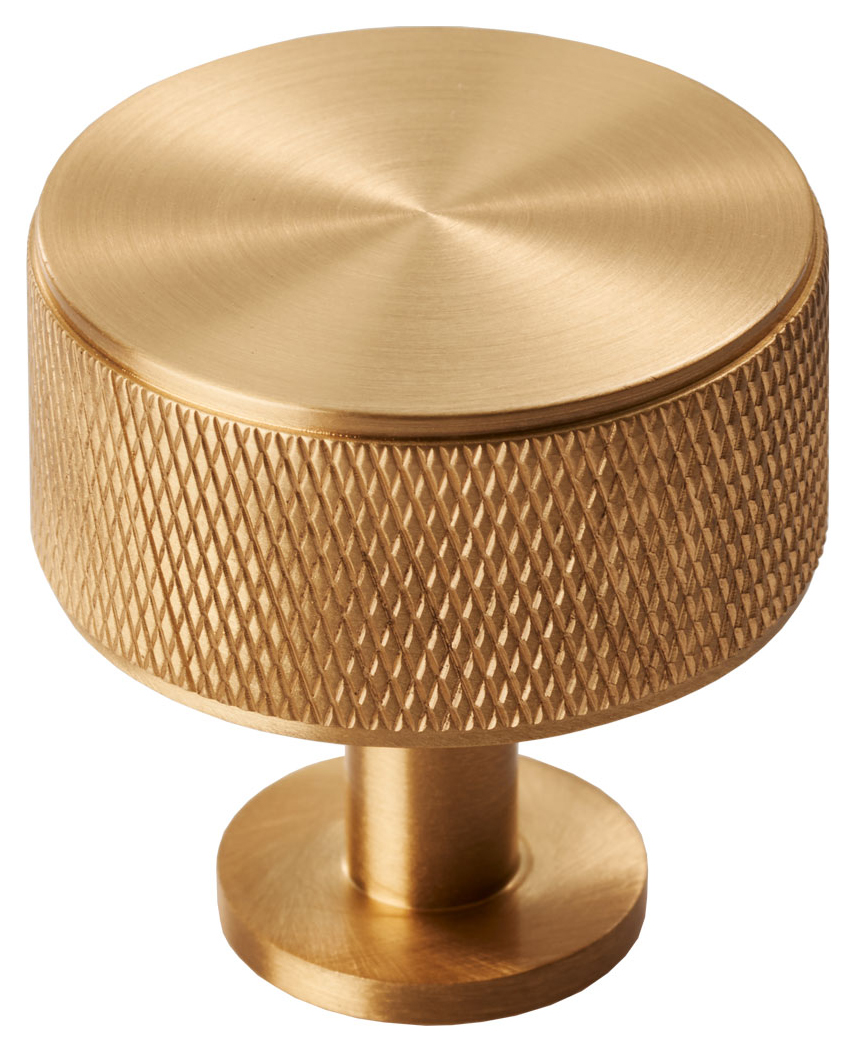 Carlisle Brass FTD703SB Knurled Cabinet Radio Knob - Satin Brass