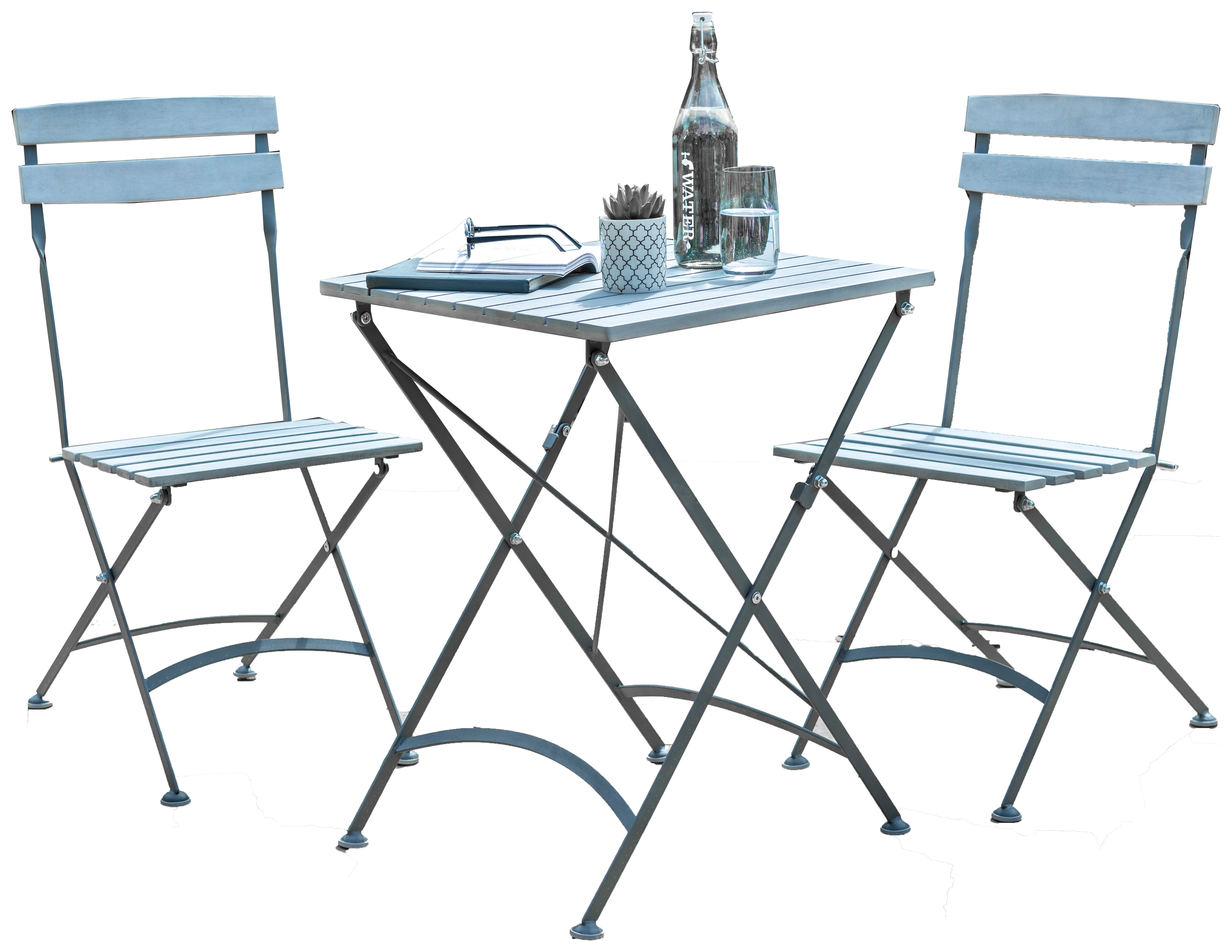 Norfolk Leisure Anada Bistro Steel Grey Bistro Set