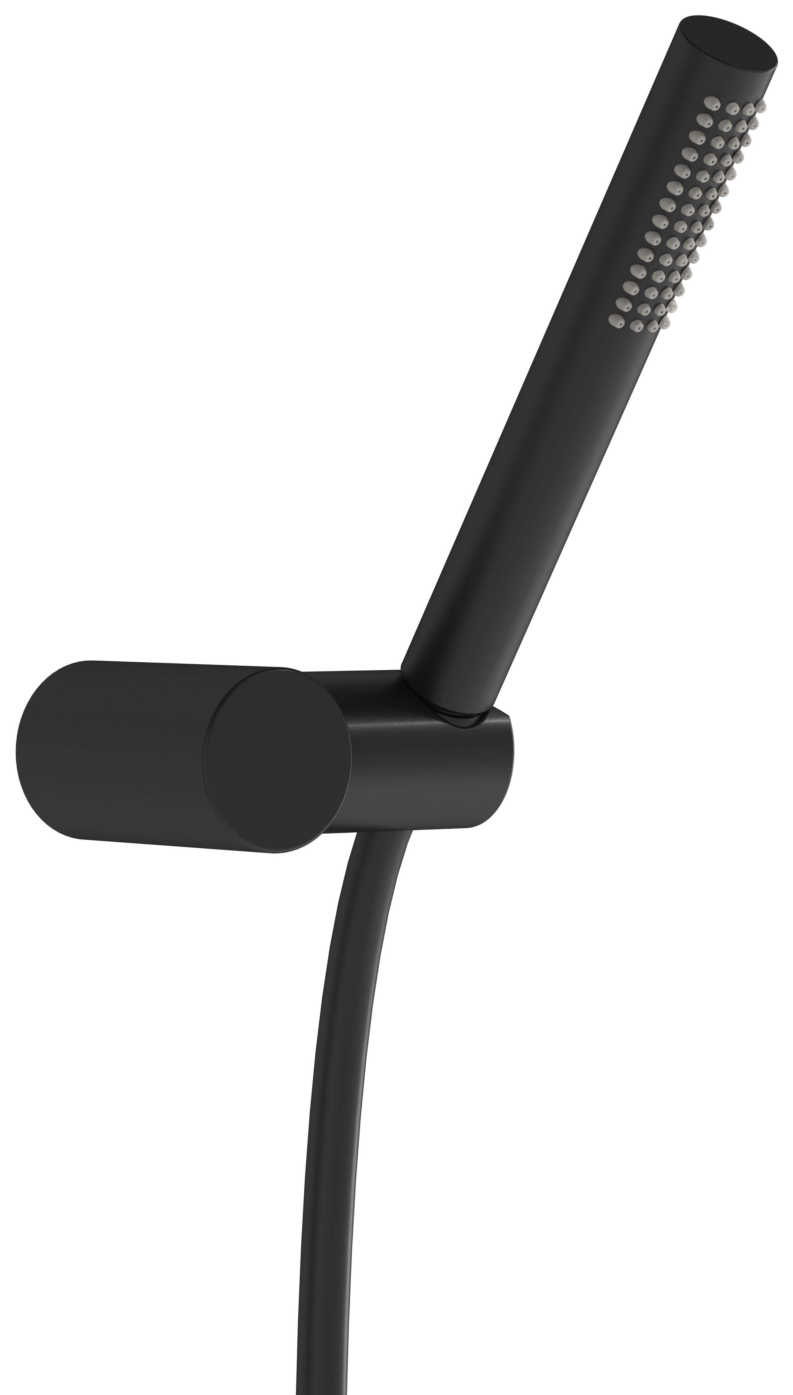 VitrA Origin Pure Matt Black Shower Handset & Wall Outlet