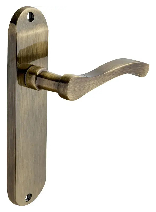 Image of Capri Antique Brass Lever Latch Door Handle - 1 Pair