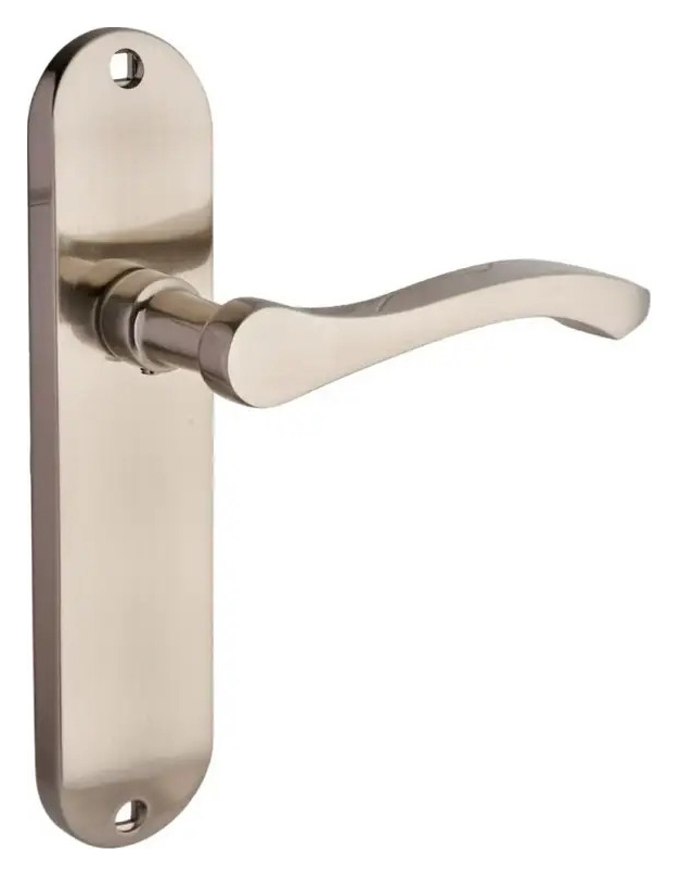 Image of Capri Brushed Nickel Lever Latch Door Handle - 1 Pair