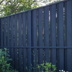 DuraPost Anthracite Grey VENTO Vertical Composite Fence Panel 6ft x 6ft
