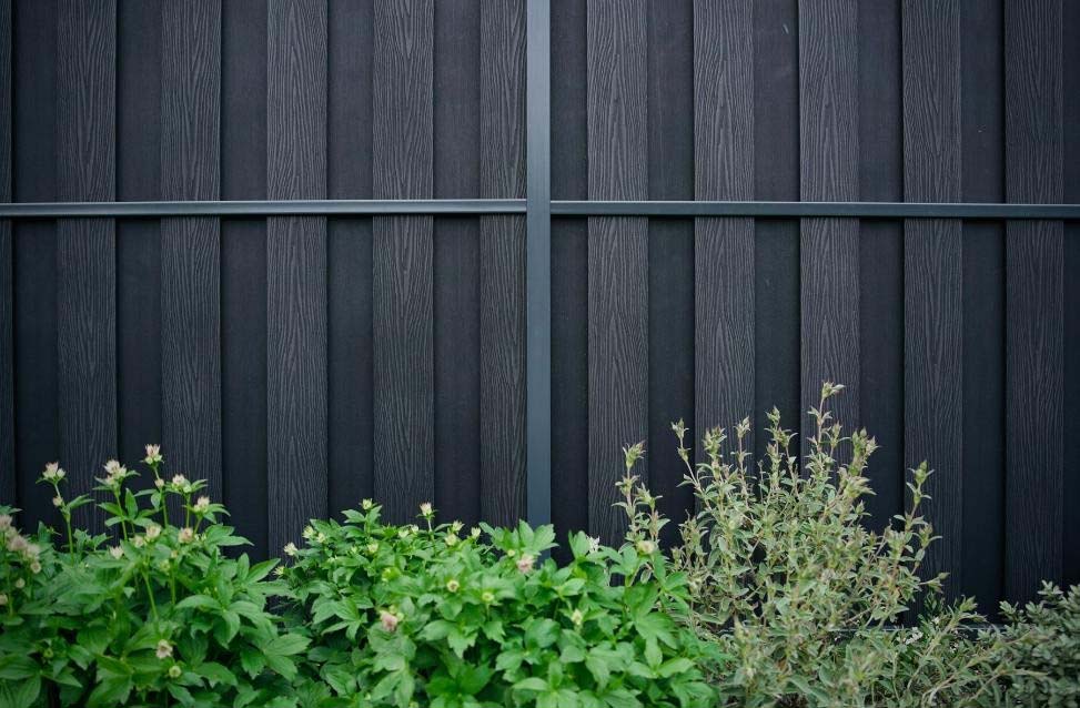 Image of DuraPost Anthracite Grey Vento Vertical Composite Fence Panel - 6 x 6ft - Pack of 4