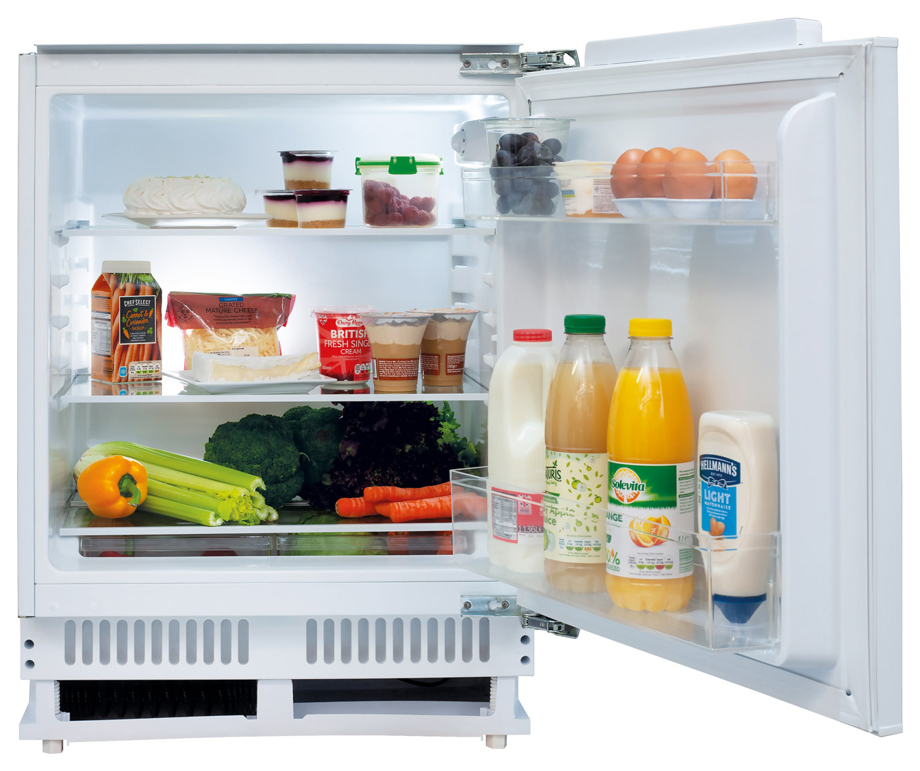 Matrix MFU201 Integrated 60cm Under Counter Larder Fridge - White