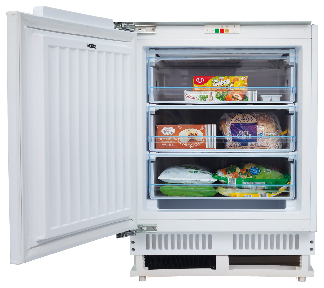 Matrix MFU801 Integrated 60cm Under Counter Larder Freezer - White