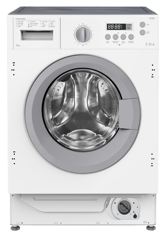CDA CI381 8kg Integrated Washing Machine - White
