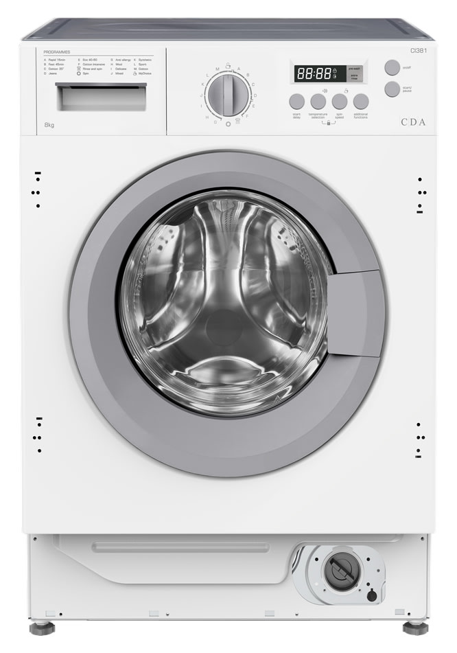 CDA CI381 8kg Integrated Washing Machine White Wickes.co.uk