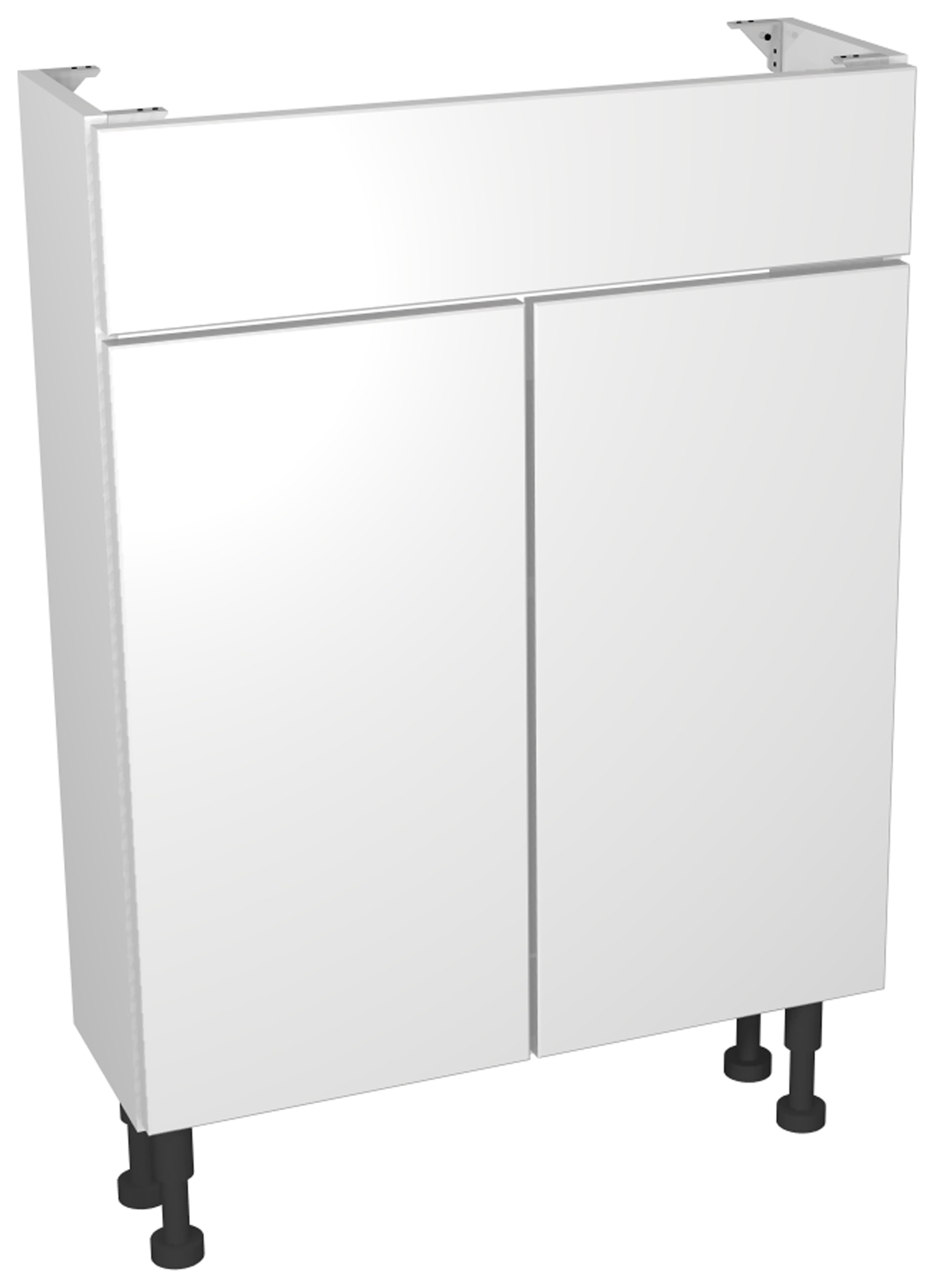 Image of Wickes Vienna Modern Compact Vanity Unit, in White, Size: 600x735mm