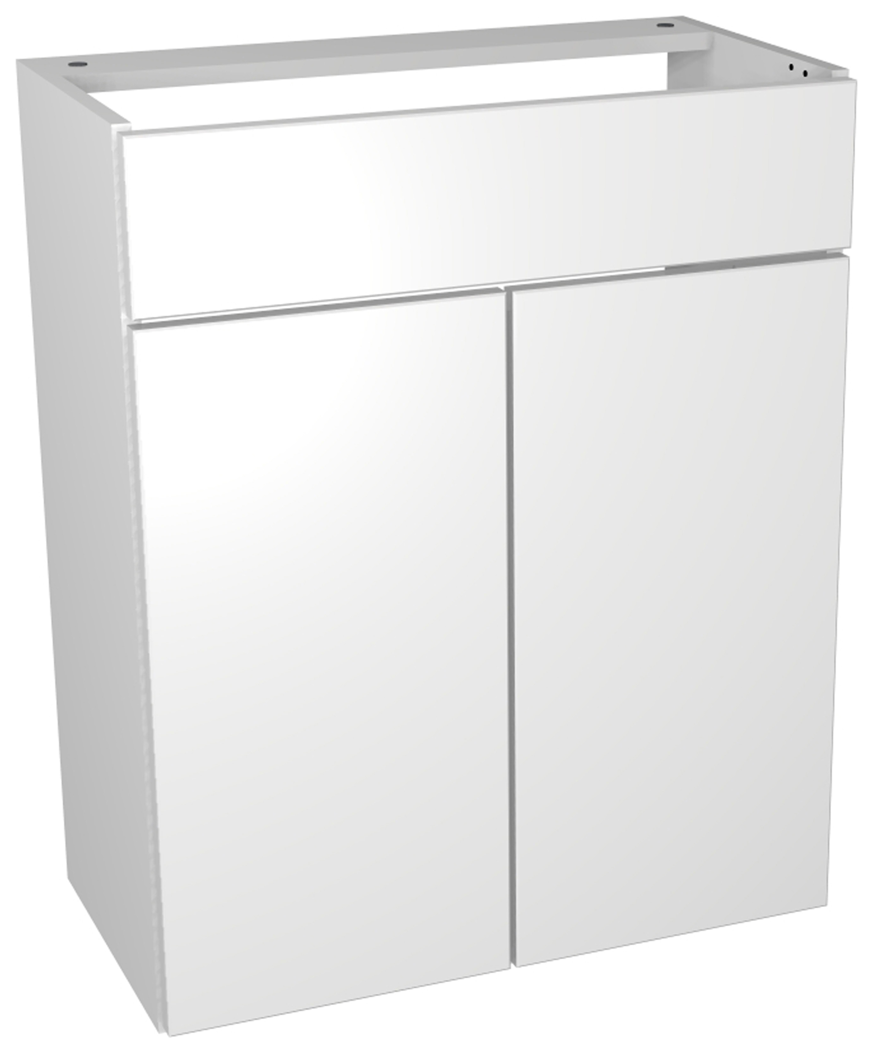 Image of Wickes Vienna Modern Vanity Unit, in White, Size: 600x735mm
