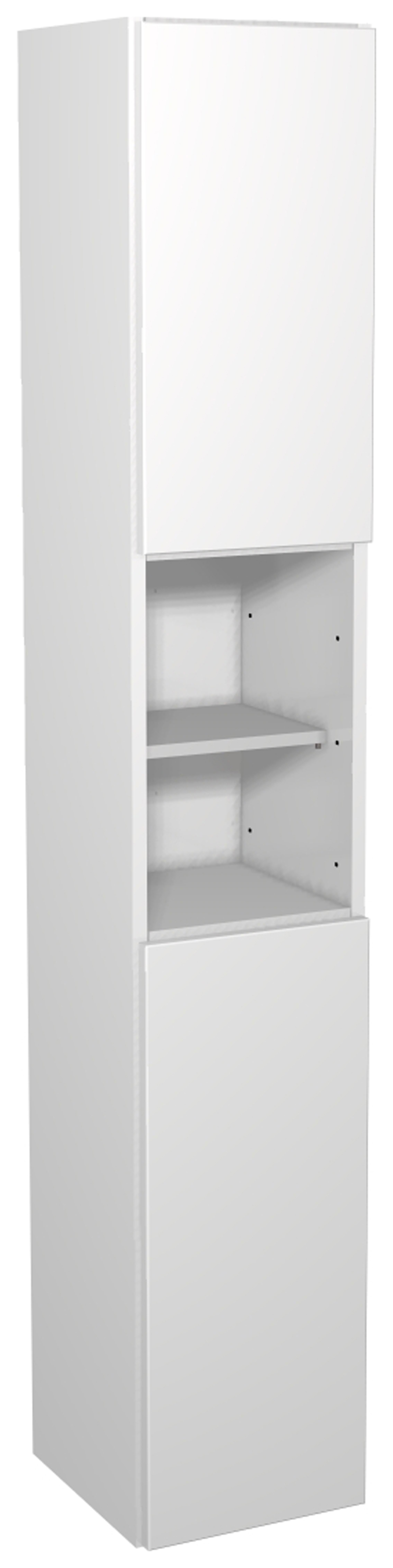 Image of Wickes Vienna Modern Tower Unit, in White, Size: 300x1762mm