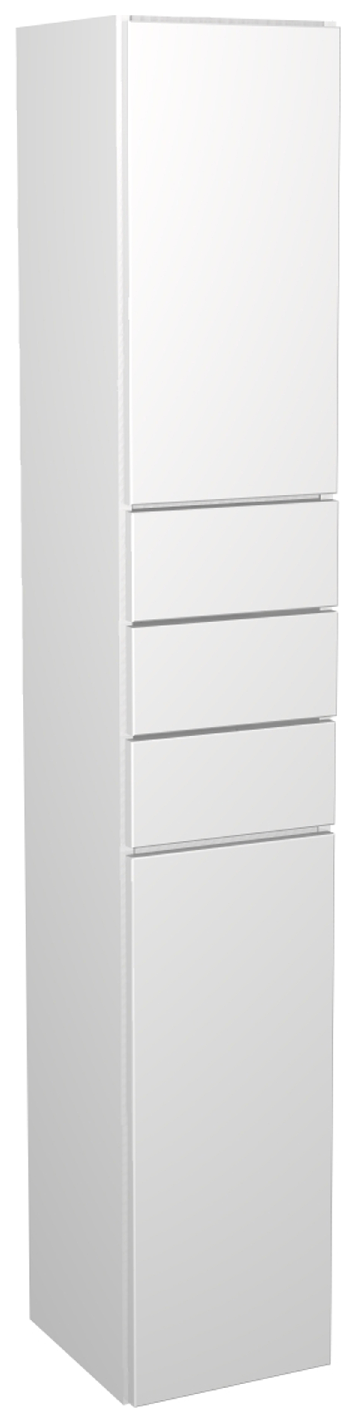 Image of Wickes Vienna Modern Tower Unit With Drawers, in White, Size: 300x1762mm