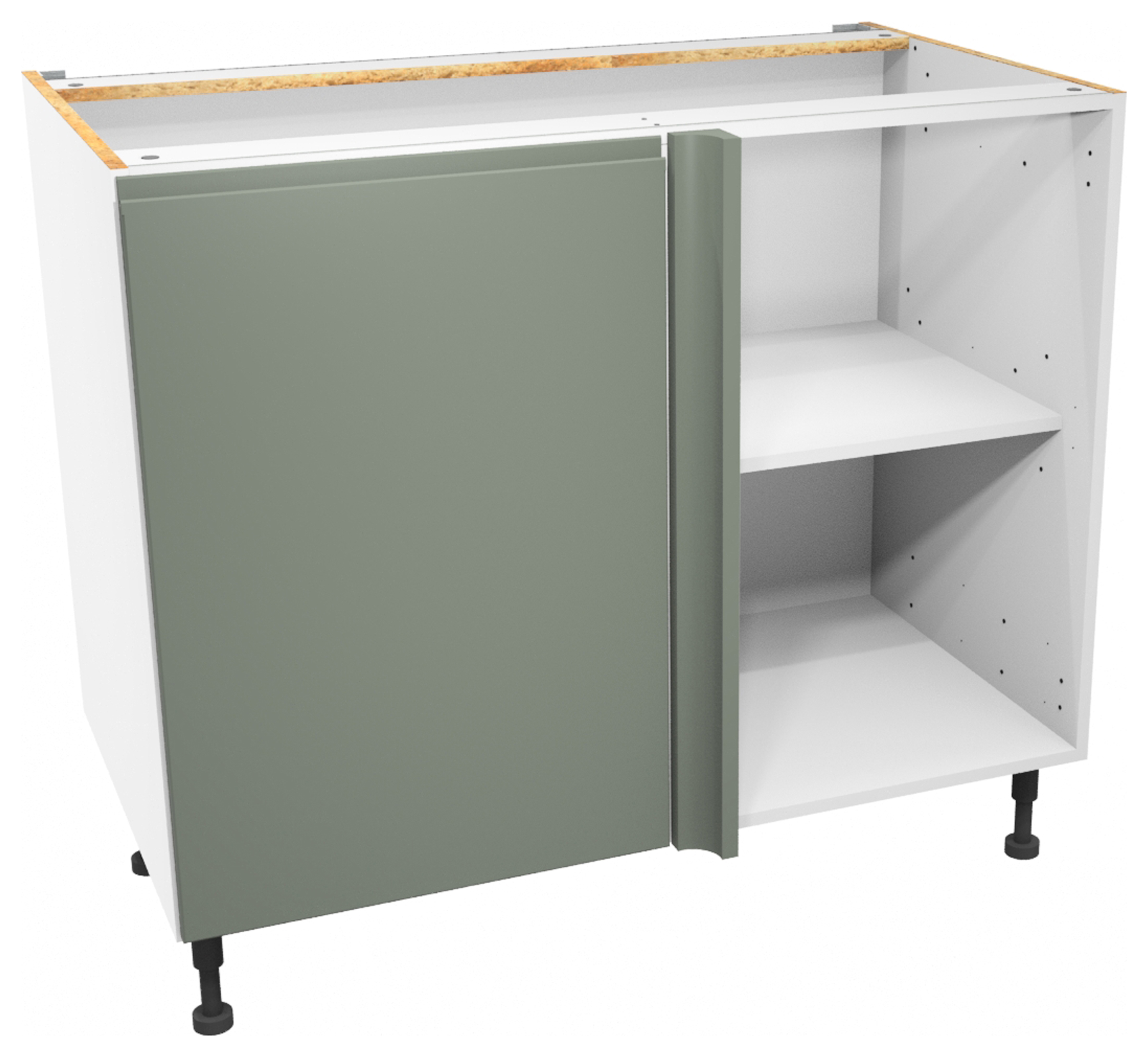 Wickes Madison Reed Green Corner Base Unit - 1000mm