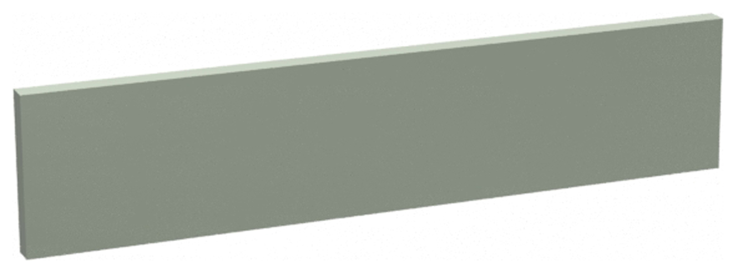 Image of Wickes Madison Reed Green Appliance Fascia - 600 x 131mm