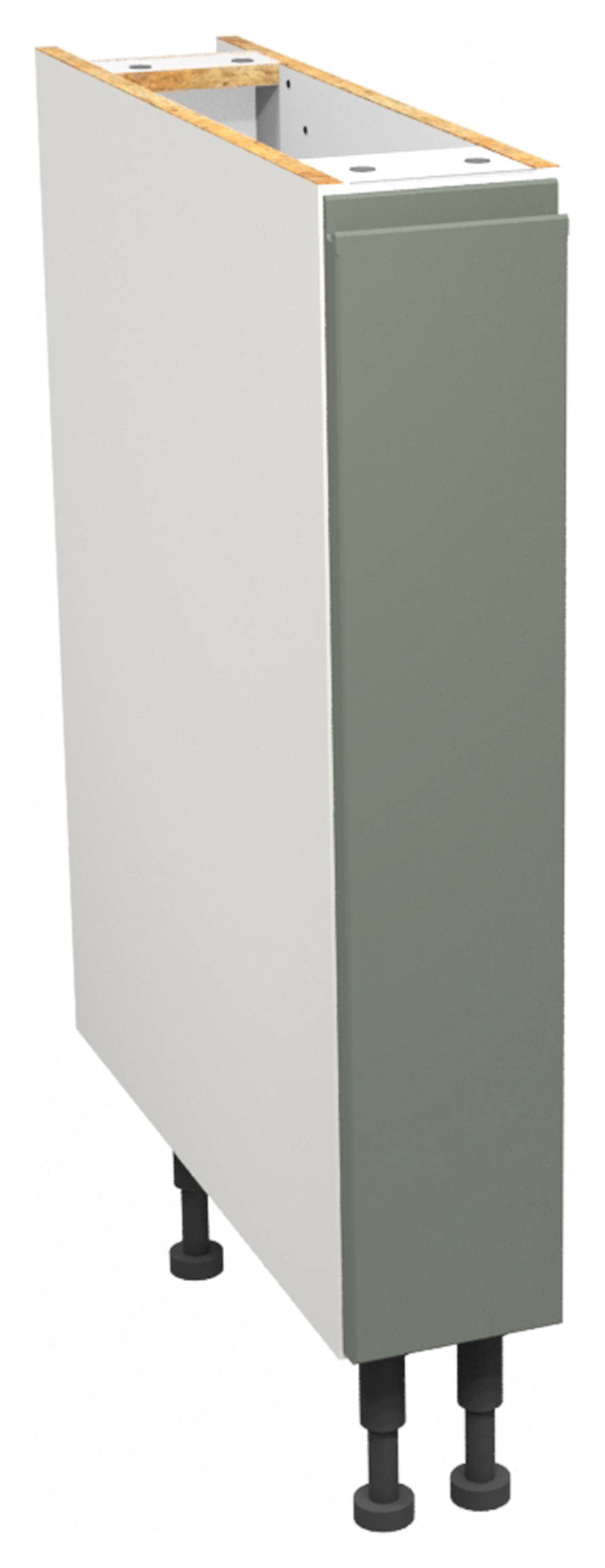 Image of Wickes Madison Reed Green Pull Out Base Unit - 150mm