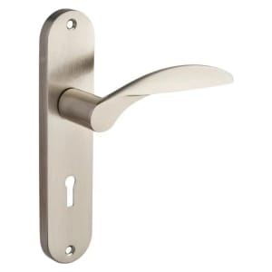 Shorne Brushed Satin Nickel Lever Lock Door Handle - 1 Pair