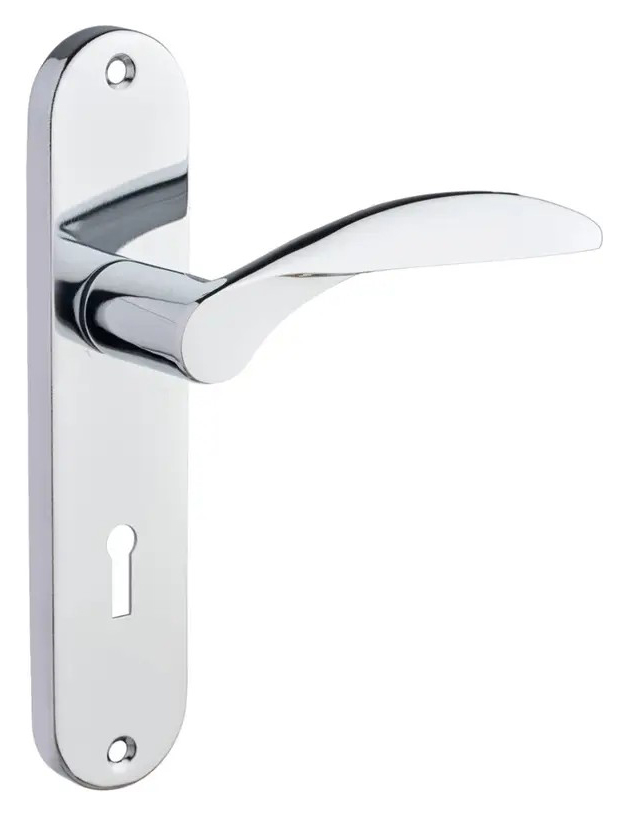 Image of Shorne Polished Chrome Lever Lock Door Handle - 1 Pair