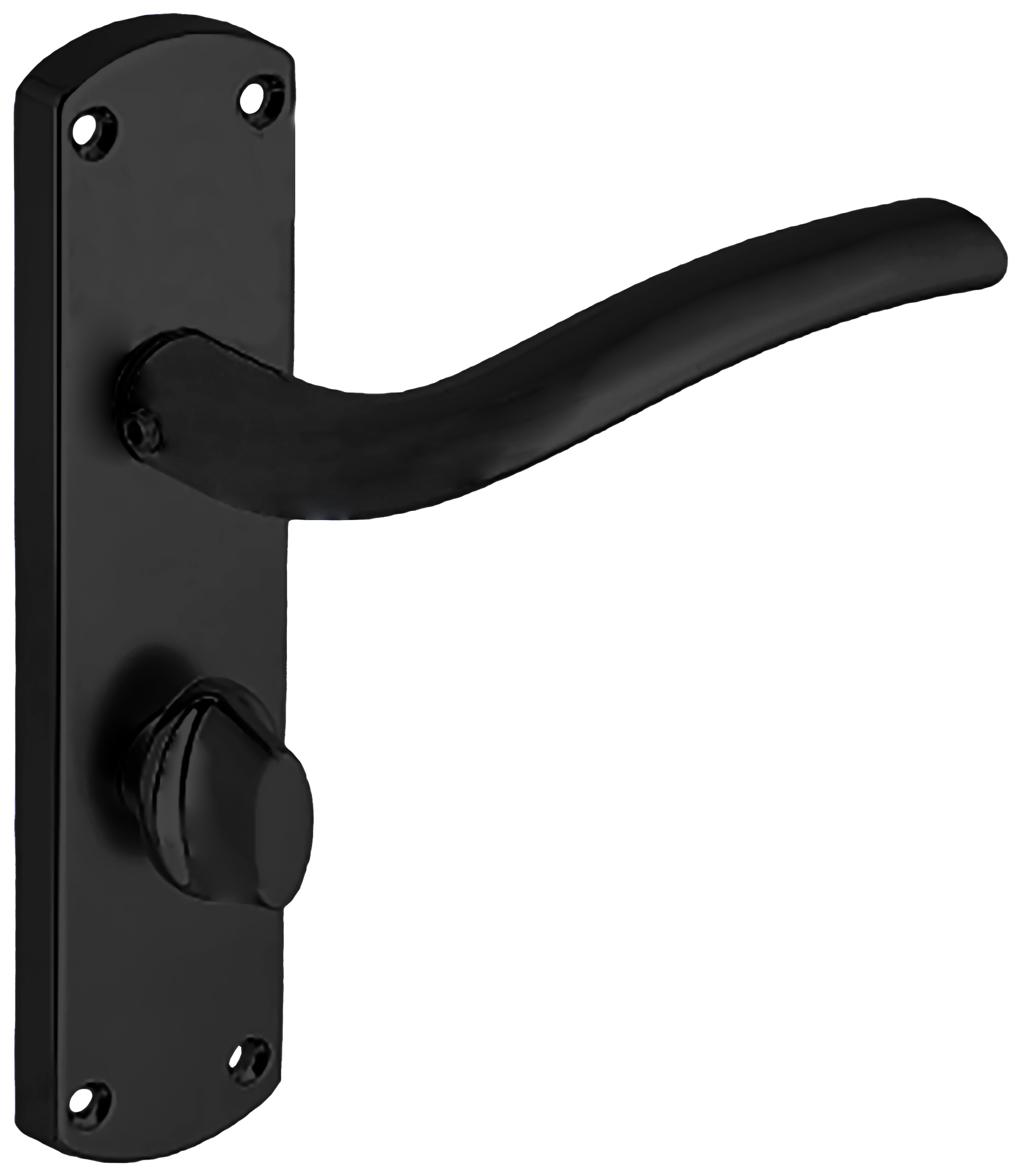 Goodrich Matt Black Lever Bathroom Door Handle - 1 Pair