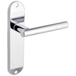Kemsley Polished Chrome Lever Latch Door Handle - 1 Pair