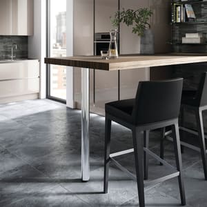 Image of Rothley Worktop Leg - Fitted with An Adjustable Foot for Extra Height, in Polished, Stainless Steel, Size: 60x870mm