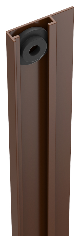 Image of DuraPost U Channel Sepia Brown Cover Strip - 2100mm