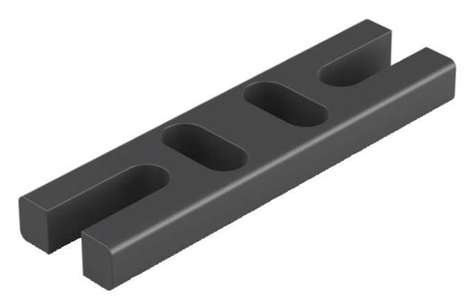 DuraPost Black Capping Rail Packer - 60mm - Pack of 10