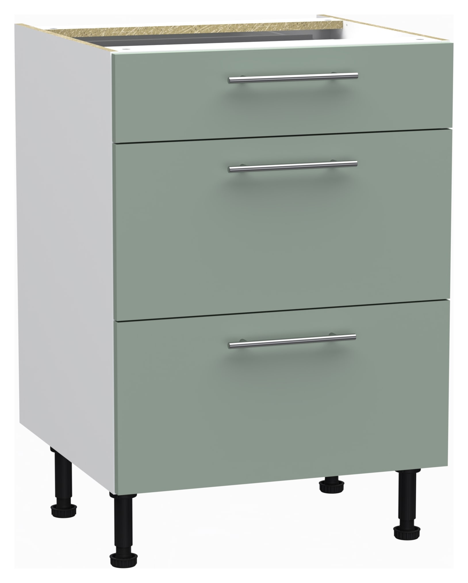 Wickes Orlando Reed Green Drawer Base - 600mm