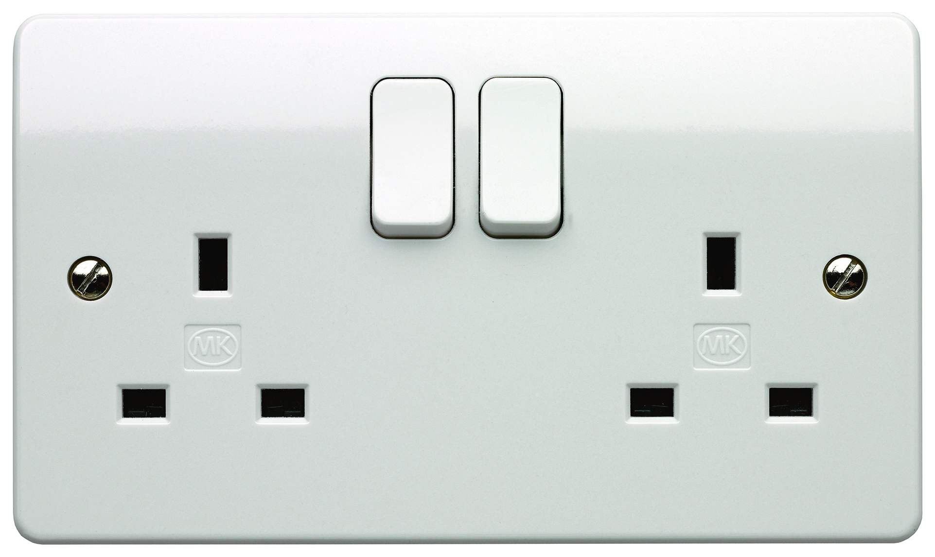 MK Rapid Fix Double Switched Socket