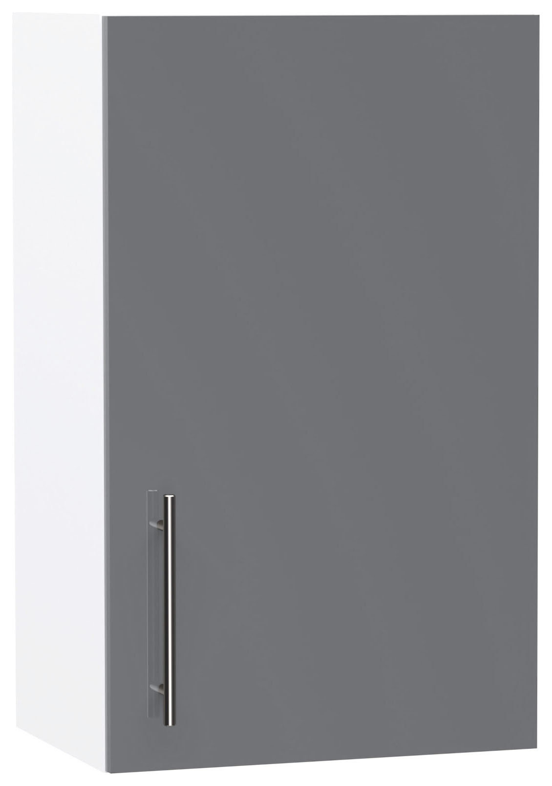Image of Orlando Dark Grey Gloss Slab Wall Unit - 450mm