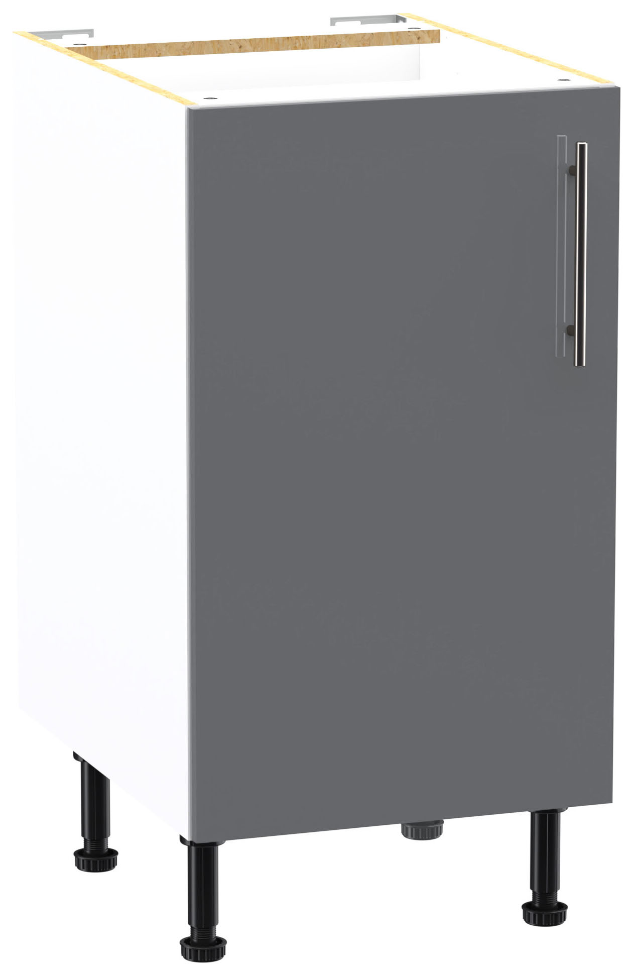 Image of Orlando Dark Grey Gloss Slab Base Unit - 450mm