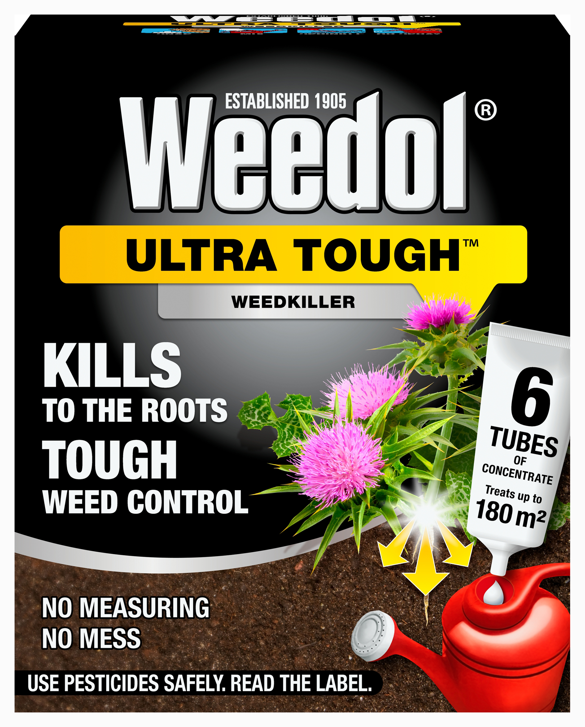Weedol Ultra Tough Weedkiller Tubes - 6 x 25ml