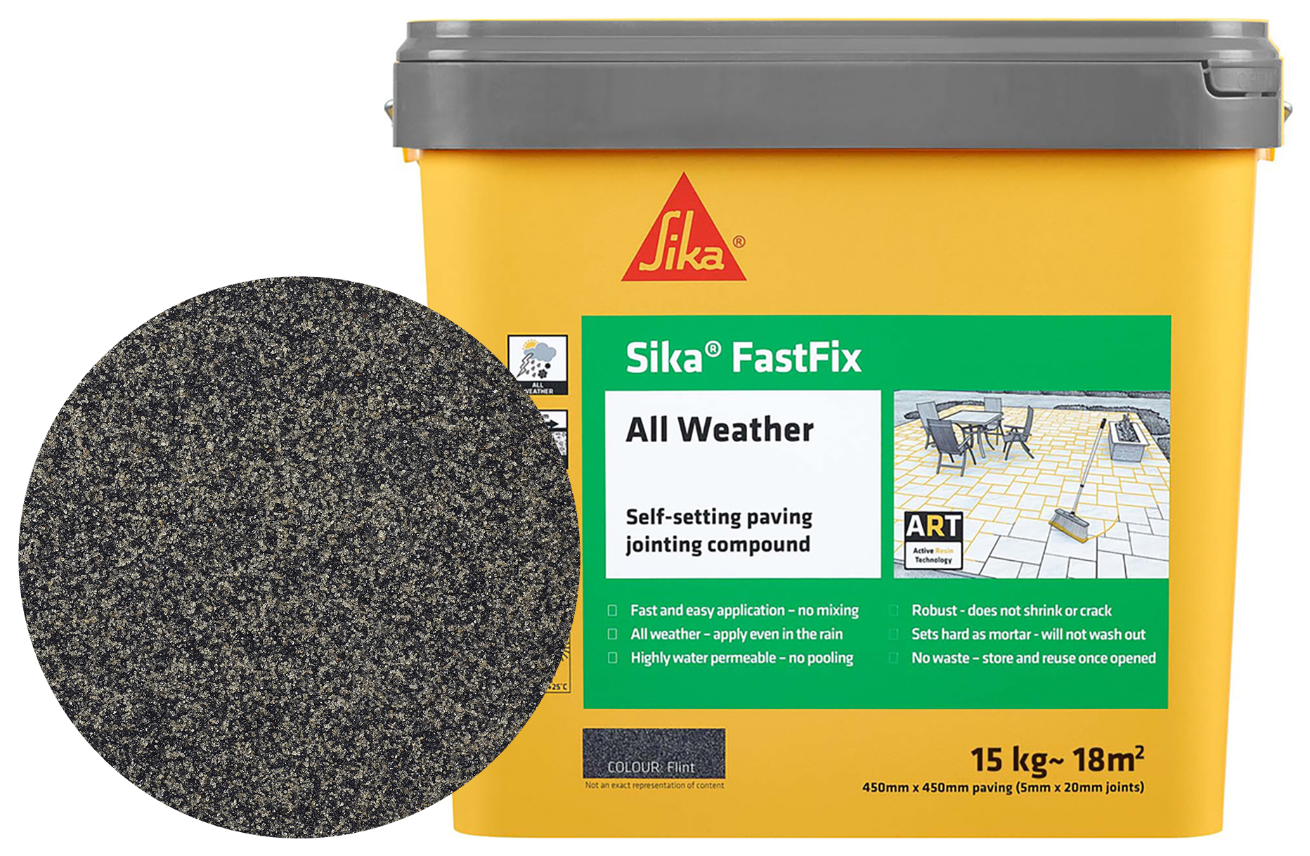 Sika FastFix All Weather Flint Paving Jointing Compound - 15 kg