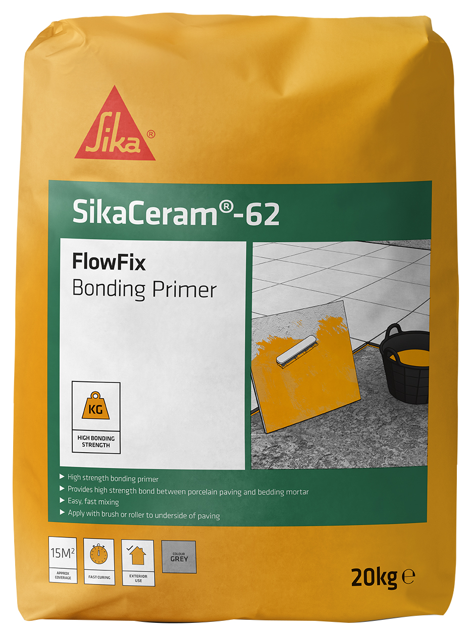 SikaCeram 62 FlowFix Porcelain Grey Paving Bonding Primer - 20kg